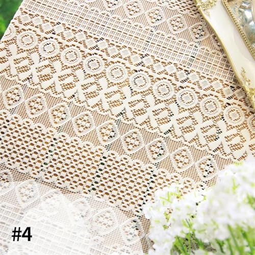 FRINZA Spitzen-esstischdecke Weiße Spitze Esstisch Tuch Tisch Abdeckung Esstisch Abdeckung Hochzeit Party Decor Schreibtisch Abdeckungen Wohnzimmer Desktop Decor 가리개 천(S8 Table Cloth,60x60cm) von FRINZA