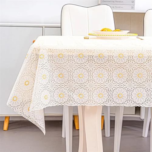 FRINZA Spitzen-esstischdecke wasserdichte Esstisch Tuch for den Haushalt, rechteckig, ölbeständig, PVC-Kunststoff-Tischdecke, Goldener Bronzing-Druck, Esstisch Tuch, Tischset, Nappe(25,60x138cm 1pcs) von FRINZA