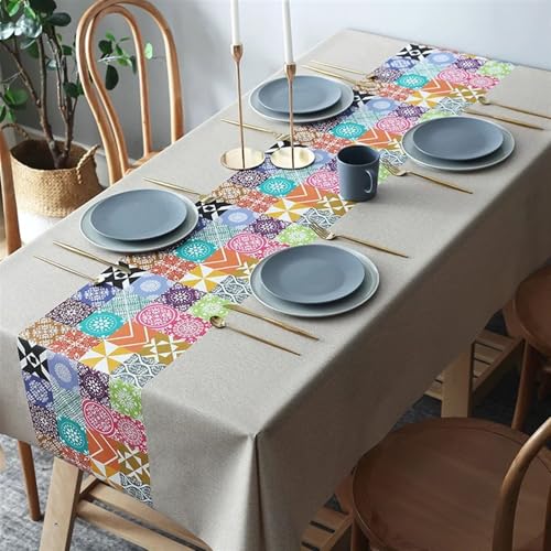 Rechteckige Tischdecken Esstischdecken Rechteckige Esstisch Tuch im nordischen Stil for Tisch, Hochzeit, Dekoration, wasserdicht, fleckenabweisend, for Esstische, Couchtische, Tischdecke(10,100x160cm) von FRINZA