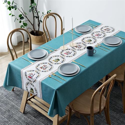 Rechteckige Tischdecken Esstischdecken Rechteckige Esstisch Tuch im nordischen Stil for Tisch, Hochzeit, Dekoration, wasserdicht, fleckenabweisend, for Esstische, Couchtische, Tischdecke(13,140x180cm) von FRINZA