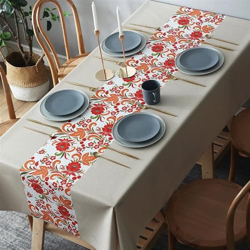 Rechteckige Tischdecken Esstischdecken Rechteckige Esstisch Tuch im nordischen Stil for Tisch, Hochzeit, Dekoration, wasserdicht, fleckenabweisend, for Esstische, Couchtische, Tischdecke(11,140x180cm) von FRINZA