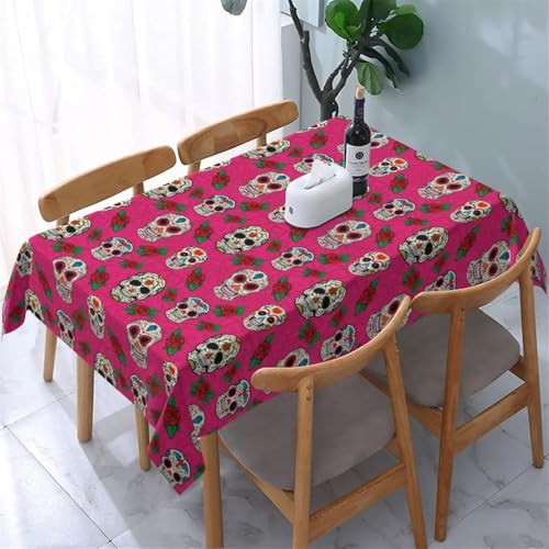 Rechteckige Tischdecken Esstischdecken Tischdecke mit Totenkopf-Muster, rechteckige Tischdecke, Picknick-Tuch, Schmutzabweisend, waschbar, Tischdecke, Nappe De Table, Picknick-Decke(8,70x70cm27x27inch von FRINZA