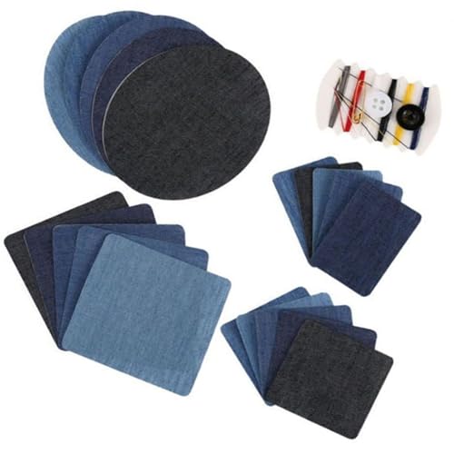 20 Stück Jeans-Flicken zum Aufbügeln innen und außen, stärkster Kleber für die Reparatur von Kleidung, inklusive Näh-Reparatur-Zubehör 20 Stück Jeans-Flicken zum Aufbügeln innen und außen, stärkster Kleber für die Reparatur von Kleidung, inklusive Näh-Reparatur-Zubehör von FROMCEO