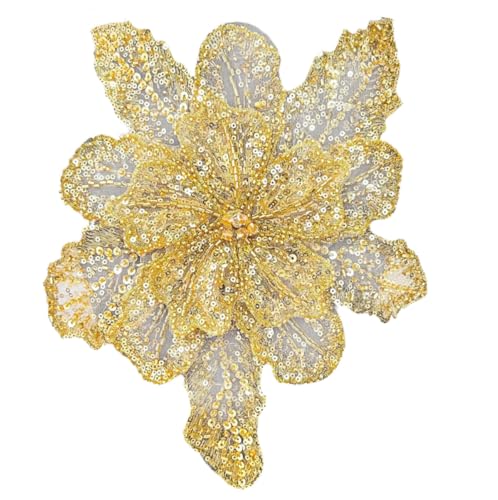 Auffällige Pailletten-Blumen-Applikation für Kleidung, Hut, Nähen, Schals, Hochzeitskleider, Dekorationen, Zubehör Auffällige Pailletten-Blumen-Applikation für Kleidung, Hut, Nähen, Schals, Hochzeitskleider, Dekorationen, Zubehör von FROMCEO