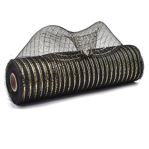 Wickelnetzband, 25,4 cm x 9,4 m, Metallfolie, Poly-Netzband für Kranz, Basteln, Urlaubsdekoration und Verpackung von FROMCEO