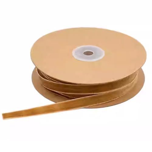 FROON Geschenkverpackung 10 Meter/Rolle Weihnachtsdekorationsband, 10 mm einfarbiges, einseitiges Samtband zum Verpacken von Geschenken, zum Basteln von Hochzeitssträußen von FROON