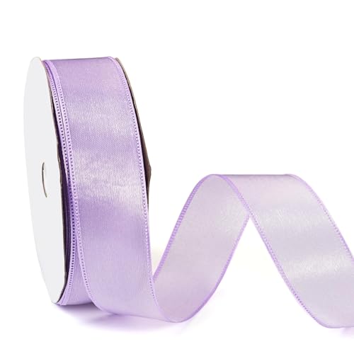 FROON Geschenkverpackung 100 Yards Bänder, Geschenkverpackungsband, 2,5 cm transparenter Tüll, dekorative Bänder für Blumenstrauß, Geschenke, Basteln, Schleifen, Party, Hochzeit von FROON