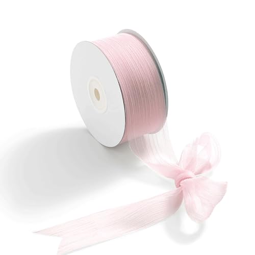 FROON Geschenkverpackung 23 m Chiffon-Geschenkband, 3,8 cm breit, Hochzeits-Chiffonband, glänzendes Dekoband für Geschenkverpackungen, Schleifen, Haarschleifen, Blumensträuße von FROON