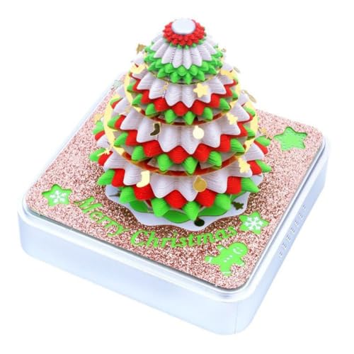 3D Weihnachtsbaum Papier Notizblock Schreibtischkalender 2025 Weihnachtsbaum Memo Blöcke Geburtstag Notizblock Neuartiges Geschenk Weihnachtspapier Memo Notizblock Notizblock Stück Stern Memo Acryl von FROVOL