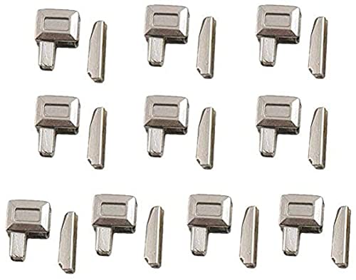 FROVOL 10 Sets Metall Reparatur Reißverschluss Stopper Open End Reißverschluss Nähen Stopper Zubehör O0C0 für Kleidung DIY Reißverschluss M5T9 von FROVOL