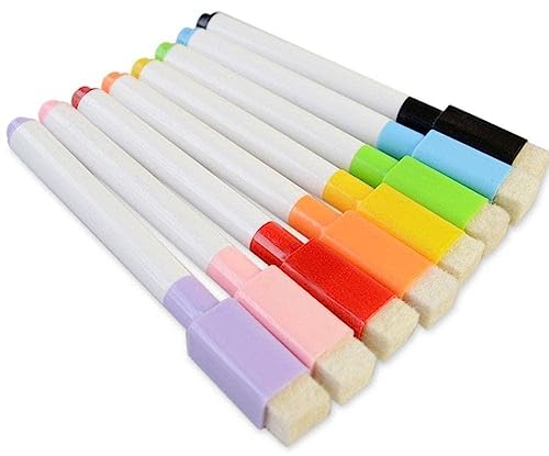 FROVOL Vividcraft 8 teile/los Löschbare Whiteboard Stift Trocken Löschen Whiteboard Marker Radiergummi 8 Büro Einfache Farben Papelaria Für Kinder Stift von FROVOL