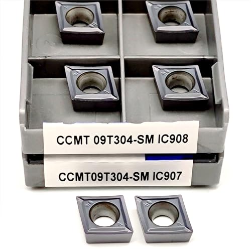 10 Stücke CCMT09T304 IC907 IC908 Hartmetall-drehwerkzeug Verarbeitung Metalldrehteile Schaftfräser CCMT 09T304(Size:CCMT09T304 IC908) von FSLMEIL