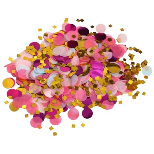 100 Gramm 1,5 cm kleines rundes Folienkonfetti Hochzeit Wurfkonfetti Metallic Tischstreukonfetti Geburtstag Party Deko Konfetti Jubiläum Konfetti Dekoration Rosa Golden von FSSTUD