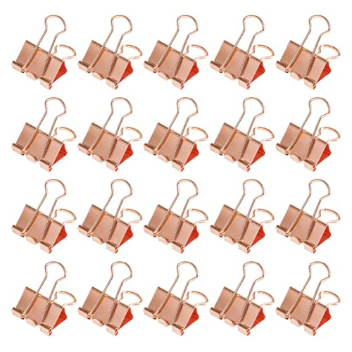 100 Stück 15 mm kleine Binder-Clips, Mini-Papierklemmen, Metall, Dokumente, Dateiklemmen, Mikro-Schule, Zuhause, Büroklammern, winzige Büroklammern für Büro, Geschäftsbedarf, Roségold von FSSTUD