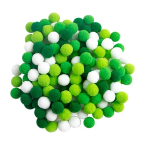 100 Stück 3 cm St. Patrick's Day Pompons grün Pompons Weihnachtsfarbe Pom Poms kleine Filz-Pompoms Fuzzy Craft Balls Pom Poms von FSSTUD