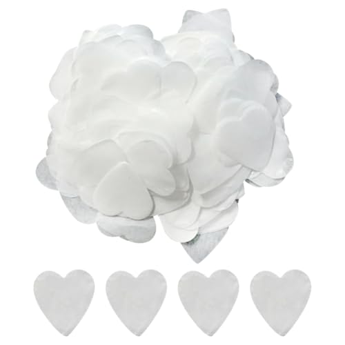 100g 2,5cm Weiß Love Herz Konfetti Herzform Hochzeit Konfetti Junggesellinnenabschied Konfetti Muttertag Tisch Streudeko Geburtstag Jubiläum Ballon Konfetti für Feiern von FSSTUD