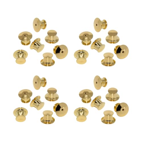 30 Stück Metall Emaille Pin Verschlüsse Kleine Verschlussnadeln Halter Brosche Verriegelung Verschlüsse Schmuckherstellung Pin Backings Namensschild Pin Verschlüsse für DIY Handwerk Golden von FSSTUD