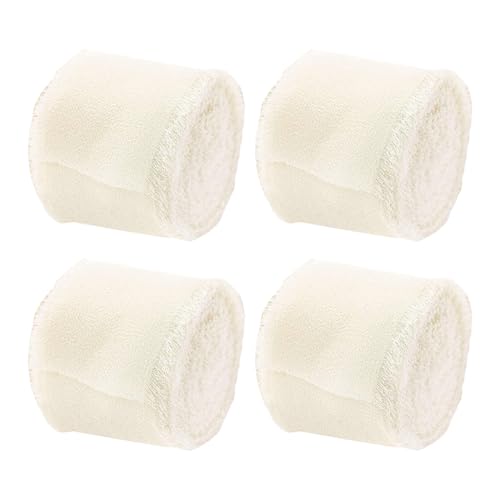 4 Rollen 4 cm breites Fransenband aus Chiffon mit ausgefranstem Rand, Geschenkbänder, Hochzeitseinladungsbänder, Blumenstrauß, Kunst- und Bastelbänder für Dekoration, cremeweiß von FSSTUD