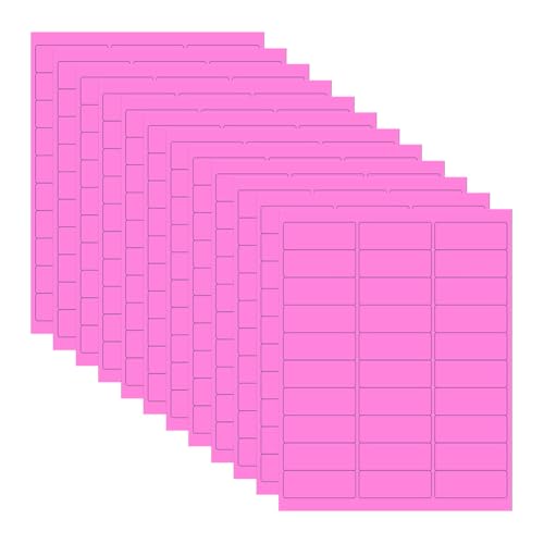 720 Stück 67 x 25 mm Neonfarbene Etiketten-Aufkleber, fluoreszierende Farbe, Papier-Etiketten, selbstklebende Adress-Etiketten, bedruckbar, rechteckig, Aufkleber für Umschläge, Pakete, Hot Pink 720 Stück 67 x 25 mm Neonfarbene Etiketten-Aufkleber, fluoreszierende Farbe, Papier-Etiketten, selbstklebende Adress-Etiketten, bedruckbar, rechteckig, Aufkleber für Umschläge, Pakete, Hot Pink von FSSTUD