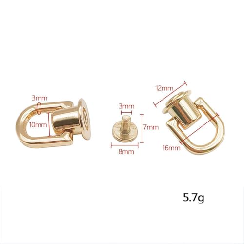 D-Ringe, 360 Grad drehbar, D-Ringe, Leder, Geldbörsenriemen, Nieten, Metall-Ringe, robuste Leder-Nieten, Knöpfe, Tasche, Hardware mit 4 Schrauben D-Ringe, 360 Grad drehbar, D-Ringe, Leder, Geldbörsenriemen, Nieten, Metall-Ringe, robuste Leder-Nieten, Knöpfe, Tasche, Hardware mit 4 Schrauben von FSSTUD