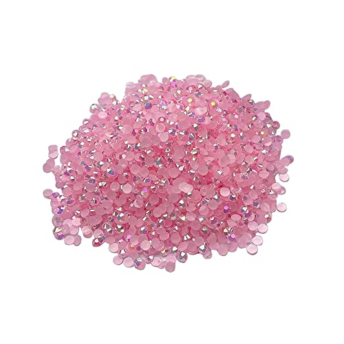 FSSTUD 10.000 Stück 3mm Kunstharz Flache Rückseite Strasssteine Kristall Nail Art Nieten Flache Runde Edelsteine Handwerk Edelsteine für Nagel Gesicht Kleidung Rosa von FSSTUD