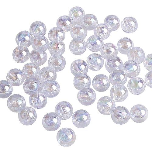 FSSTUD 1000 Stück Acryl Runde Perlen AB Farben Perlen Schmuckherstellung Abstandshalter Perlen DIY Handwerk Loch Perlen Ball Lose Pony Perlen für Armband Halskette 6 mm von FSSTUD