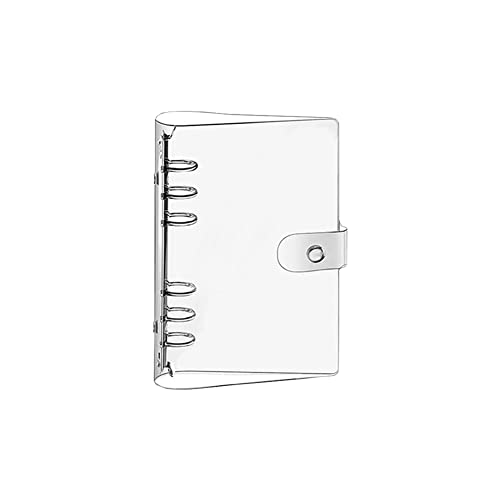 FSSTUD PVC Notizbuch Hülle A5 Ringbuchordner Nachfüllbar Ringbücher Notizbuch 6 Löcher Ringbücher Hülle Lose Blätter Notebook mit Druckknopf Transparent von FSSTUD