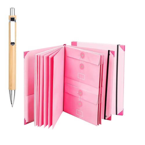 Der Folio-Dokumenten-Organizer, Ordner Für Wichtige Dokumente, Datei-Organizer Für Papier, Erweiterbarer Aktenordner Für Büro Und Schule, Für Den Fall, Dass Mir Der Ordner Fehlt (Pink) von FTEAEYJLH