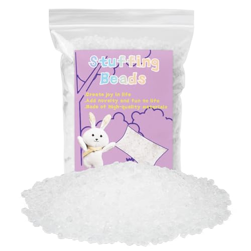 FTEVEN Füllperlen, 150 g, Premium-Kunststoffgewicht, gefüllte Perlen, Poly-Pellets, gewichtete Füllperlen mit schwarzen Augen, Füllung für Stofftiere, Sitzsäcke, DIY Handwerk von FTEVEN