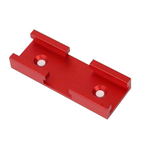 1 stück T-Track Kreuzung Slot Holzbearbeitung Rutsche for Gehrung Gauge Führungsschiene mit Pre-Gebohrt Montage Löcher Rot Blau Silber(Red) von FTLYIYDV