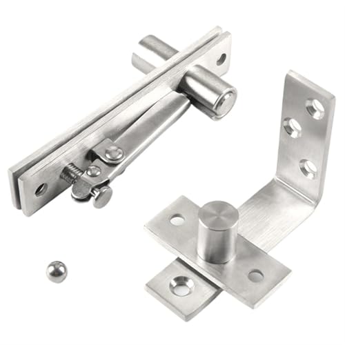 FTLYIYDV Edelstahl Pivot Heavy Duty 360-grad Rotierenden Welle Holz Tür Scharnier Welle Murphy Positionierung Tür Welle Versteckte Achse(Type 1 Silver,201 Stainless Steel) von FTLYIYDV