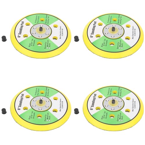 4 Stück Schleifscheibe, 15,2 Cm, Schleifpad, ABS, Runde Schleifscheibe, Schleifpolierscheibe, Mehrloch-Schleifpad mit 6 Löchern, Schleiflamellenscheiben von FTVOGUE