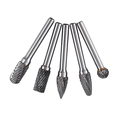 5-teiliges Wolframstahl-Schleifgrat-Sterbenschleifer-Bit-Set, Mechanische Teile Zum Formen, Schnitzen, Anfasen von FTVOGUE