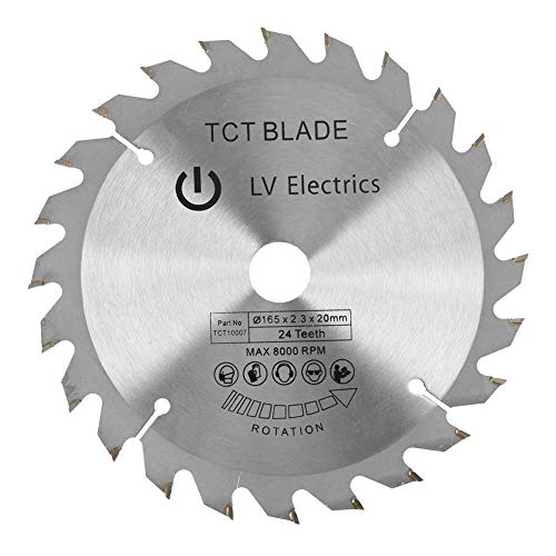 Sägeschneidklinge, Zementierter Carbidsägen Blade, 24 Zähne 165 Mm, 20 Mm Innendurchmesser, Marmorschnitt, Elektrische Handsägen von FTVOGUE