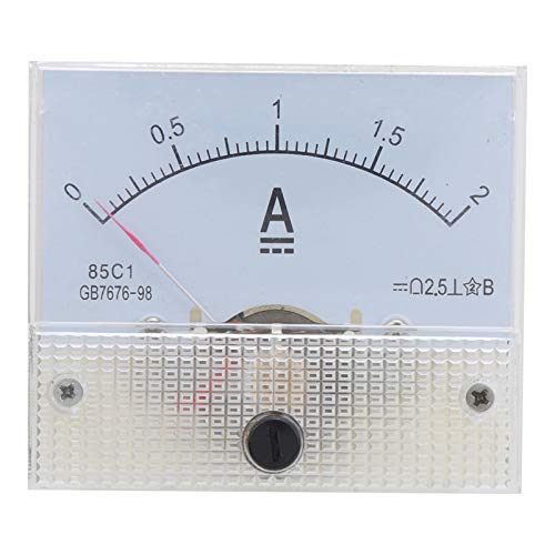 Stromverkleidungsmessgerät, 85C1 0~2A Zeigertyp Amperemeter Gleichstrommesser -Panel -Amperemeter für das Messen des Stroms in der Elektrikschaltung, Ammeter von FTVOGUE