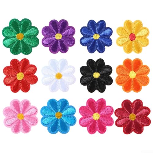 10-teiliges nahtloses Flicken-Set mit schöner Blumenstickerei, fügen Sie einen stilvollen Akzent zu Ihrer Kleidung und Accessoires hinzu (blau) von FUANA