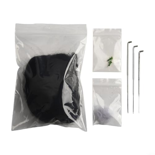 FUANA Basteln Sie Ihre eigene Katzenpuppe mit diesem DIY-Nadelfilz-Set, komplettes Materialpaket (schwarze Katze) von FUANA