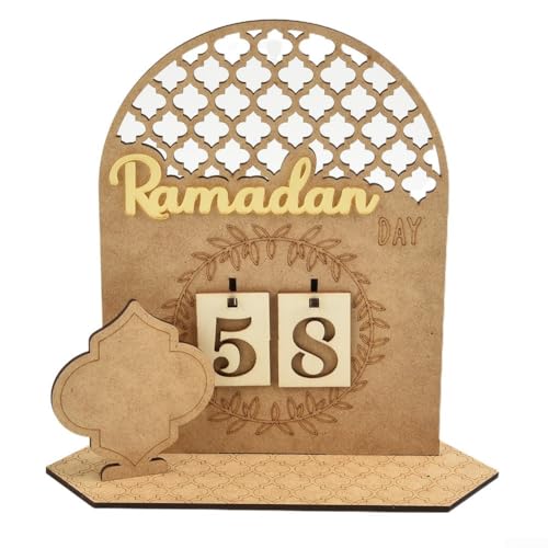 Holzornament für Ramadan-Countdown Feiern Sie Eid Mubarak mit diesem einzigartigen Dekostück (3) von FUANA