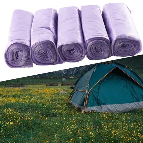 Müllbeutel für Outdoor-Events, 5 Rollen, ideal für Campingausflüge, Festivals oder alltägliche Reinigungsaufgaben zu Hause (blau) von FUANA