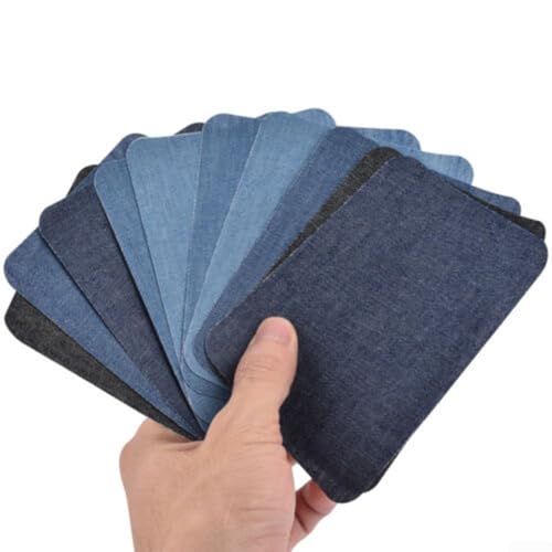 Set mit 10 Flicken zum Aufbügeln für Kleidungsreparatur, ideal zum Ausbessern von Jeans und anderen Kleidungsstücken mit Verschleiß oder Beschädigungen von FUANA