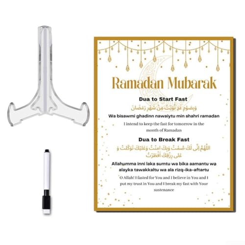 Traditioneller Ramadan-Kalender mit Mond und Stern, charmante Dekoration für Zuhause und Festivals (BT324) von FUANA