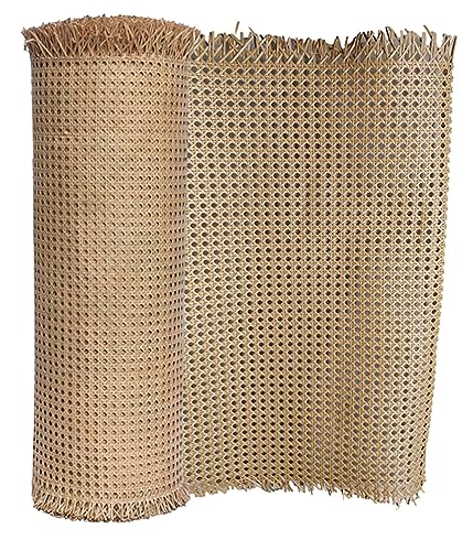 Caning Material, natürliches Rattan-Gurtband, Rolle für Caning-Projekte, Netz-Rattan-Gewebe für Heimwerker, Handwerk, Schrank, Stuhl, Möbel, 50 cm x 2 m von FUBESK