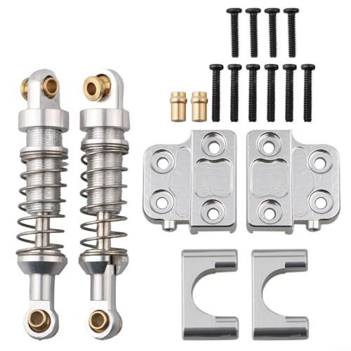 FUBESK Hinterradaufhängungsteile zur Verbesserung der Leistung Ihrer Crawler-Autos im Maßstab 1:12, kompatibel mit mehreren Modellen (Silber) von FUBESK
