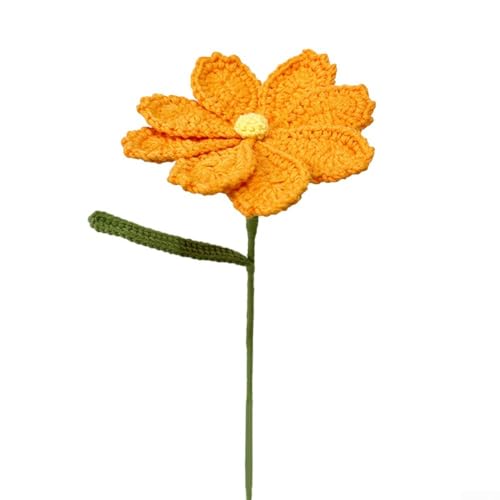 Häkelblumen-Dekor, handgefertigt, gestrickt, Blumensträuße, um jede Umgebung oder Feier zu verschönern (orange) von FUBESK