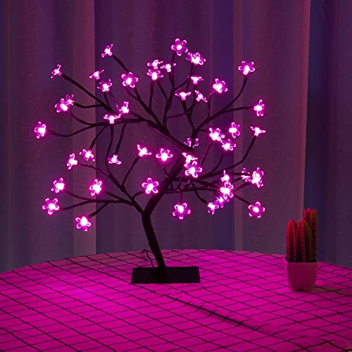 LED Bonsai Tree Light Cherry Blossom Crystal Flower Adjustable Branches Artificial Tree Timer Battery Operated for Home Decoration Night Light and Gift von FUCHSUN $$$