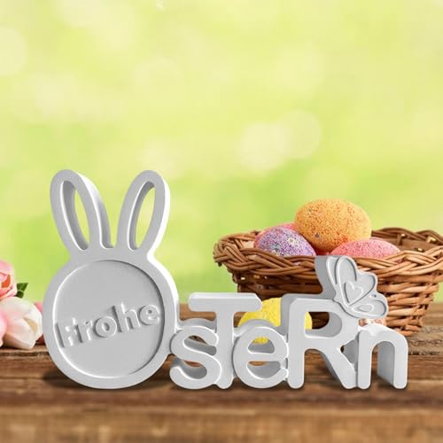 Silikonform Ostern, Osteralphabet Silikonform, Silikonformen Gießformen Ostern, Hase Gips Zum Gießen Ostern Silikonformen Ostern Gipsform Osterhasen Silikonform Für DIY Handwerk (B) von FUFRE