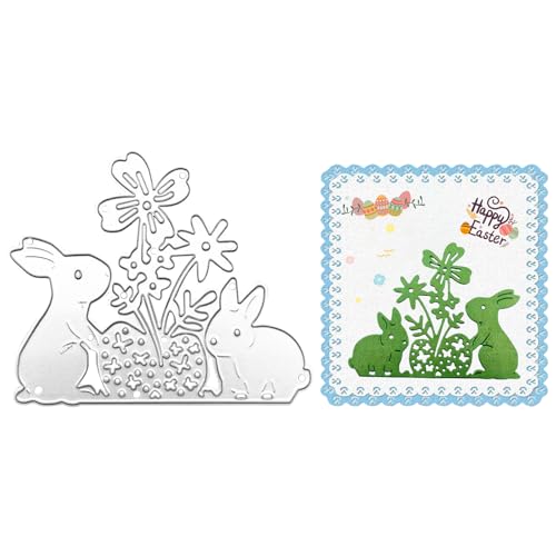 Stanzschablonen Ostern, Osterhase Osterei Stanze Prägeschablone Stanzbögen, Stanzschablone Ostern, Cutting Dies Easter, Stanzformen Schneiden für DIY Scrapbooking Karten Handwerk Ostern Geschenk (A) von FUFRE