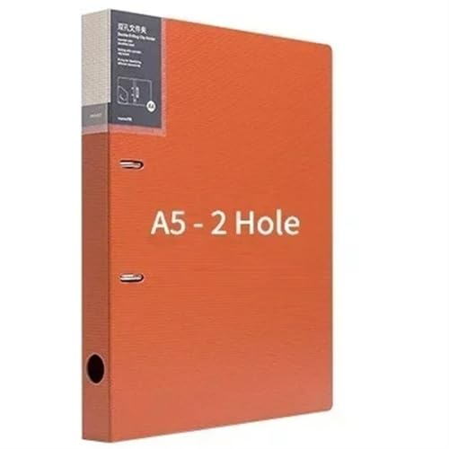 A4-Aktenordner 2 Anzeigedokument-Ordner-Binder-Loch-Buch-Speicher-Datei-Ring-Clip-Lose-Blatt-Farbe Ordner-Organizer(Orange) von FUHAI-666