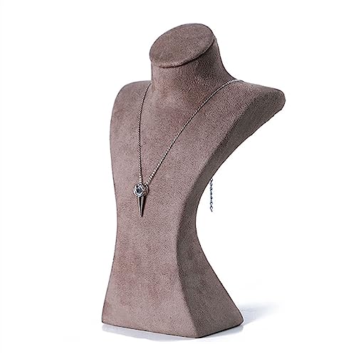 FUHAI-666 Schmuckständer Halsketten-Anhänger-Ausstellungsstand, Samt-Schmuck-Ausstellungsbüste, Halsketten-Mannequin-Halter-Ständer for Einzelhandelsgeschäfte und Messen Schmuckaufhänger(Klein) von FUHAI-666