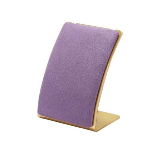 FUHAI-666 Schmuckständer Metall-Mikrofaser-Anhänger-Display-Rack, Halskette, Schmuck-Organizer, Fenster, kreative Schmuck-Display-Requisiten Schmuckaufhänger(Purple) von FUHAI-666